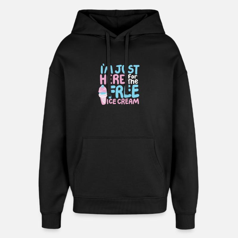 Eiscreme Eisliebhaber - Oversized Unisex Hoodie von Stanley/Stella - Schwarz