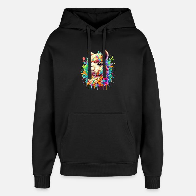 Alpaga - Sweat à capuche unisexe Stanley/Stella Oversized - noir