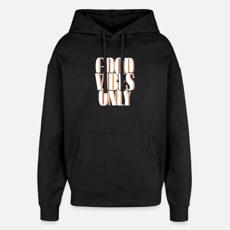 Ondes positives seulement année 80 - Sweat à capuche unisexe Stanley/Stella Oversized - noir