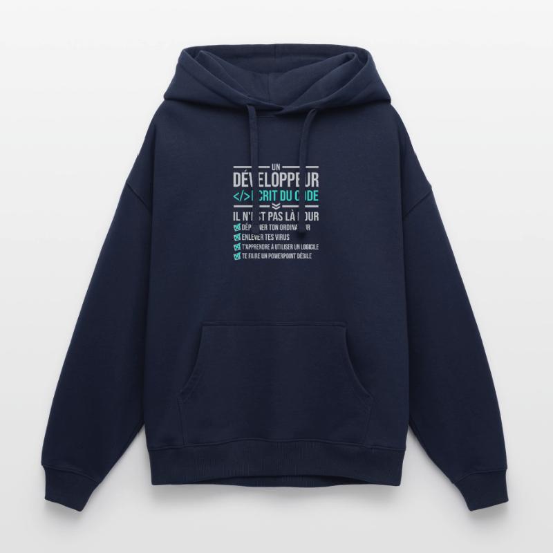 Developer Writing Code Oversized Unisex Hoodie by Stanley/Stella