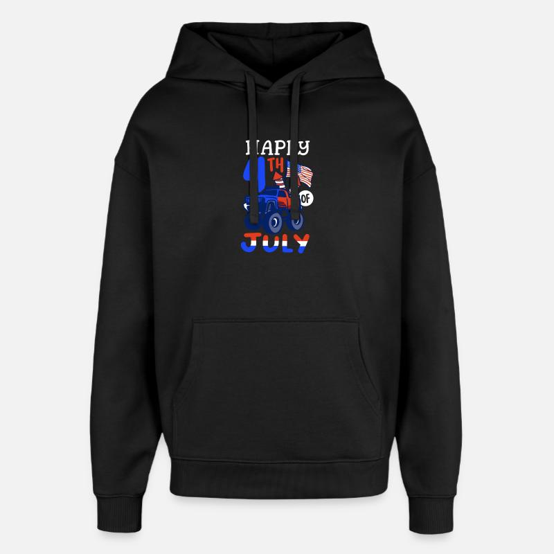 Fröhlichen 4. Juli - Oversized Unisex Hoodie von Stanley/Stella - Schwarz