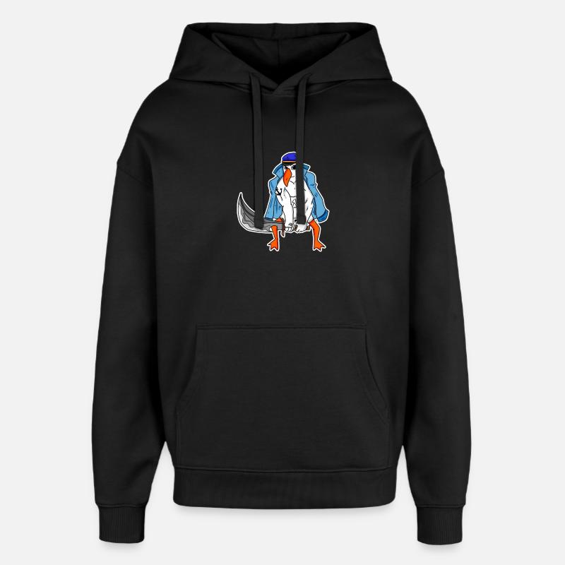 Seagull Muscles - Oversized Unisex Hoodie by Stanley/Stella - black