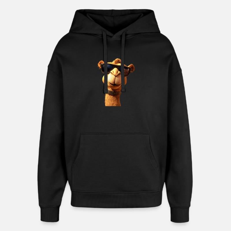 Kamel Dromedar Trampeltier Camel Geschenk Kamele - Oversized Unisex Hoodie von Stanley/Stella - Schwarz