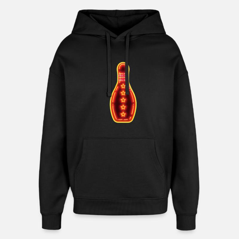 Retro Bowling - Oversized Unisex Hoodie von Stanley/Stella - Schwarz