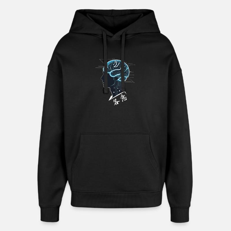 Brain AI - Oversized Unisex Hoodie von Stanley/Stella - Schwarz