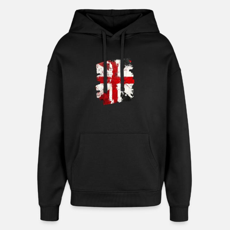 Drapeau du Danemark Dannebrog - Sweat à capuche unisexe Stanley/Stella Oversized - noir