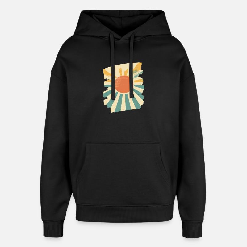 Coucher de soleil d’été - Sweat à capuche unisexe Stanley/Stella Oversized - noir
