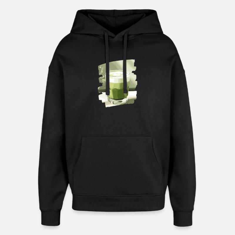Matcha Latte Lover Thé vert - Sweat à capuche unisexe Stanley/Stella Oversized - noir