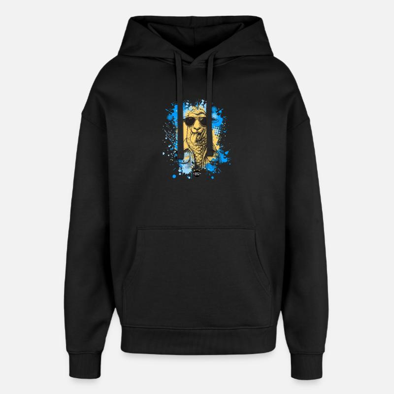Mode bêlement : Activé - Sweat à capuche unisexe Stanley/Stella Oversized - noir