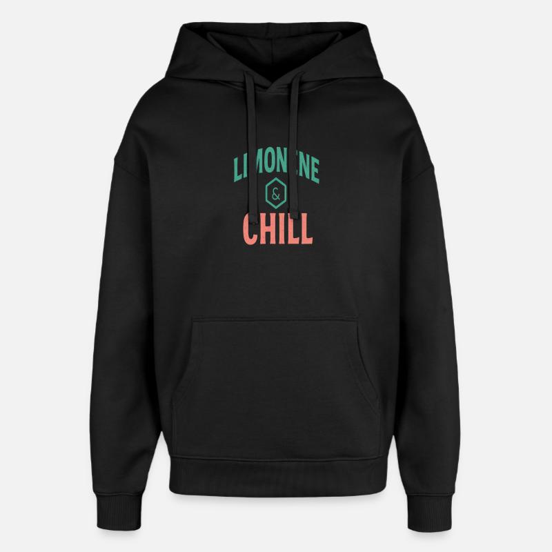 Limonène et Chill Citrus Vibes - Sweat à capuche unisexe Stanley/Stella Oversized - noir