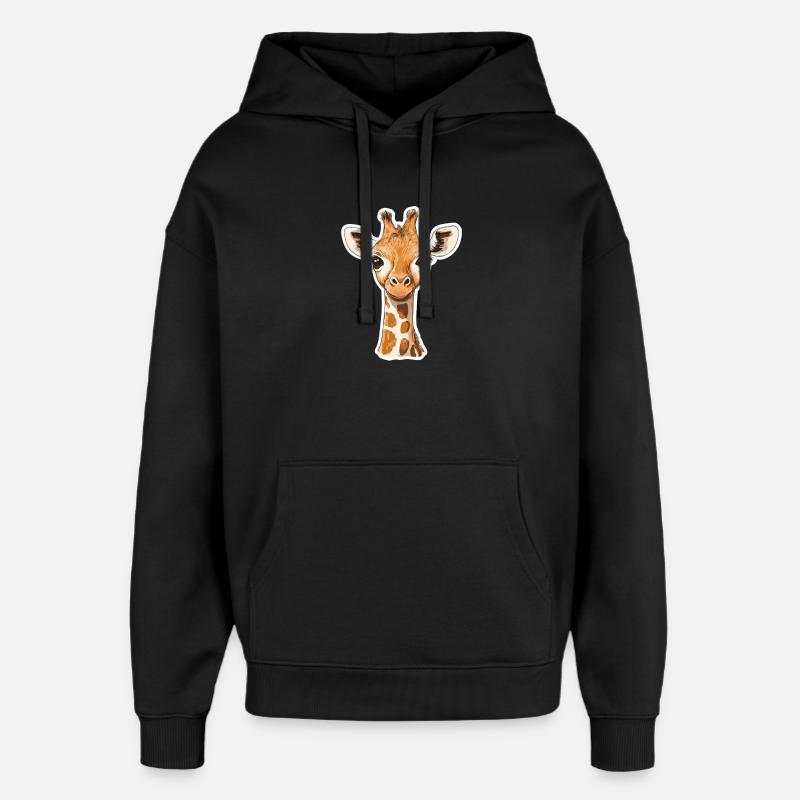 Giraffe - Oversized Unisex Hoodie von Stanley/Stella - Schwarz
