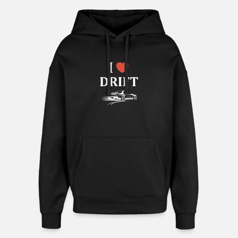 Design Drift Racing Car Passion - Sweat à capuche unisexe Stanley/Stella Oversized - noir