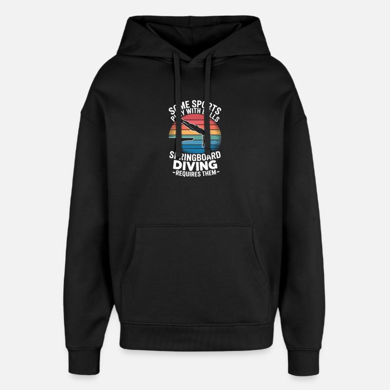 Plongeoir - Sweat à capuche unisexe Stanley/Stella Oversized - noir