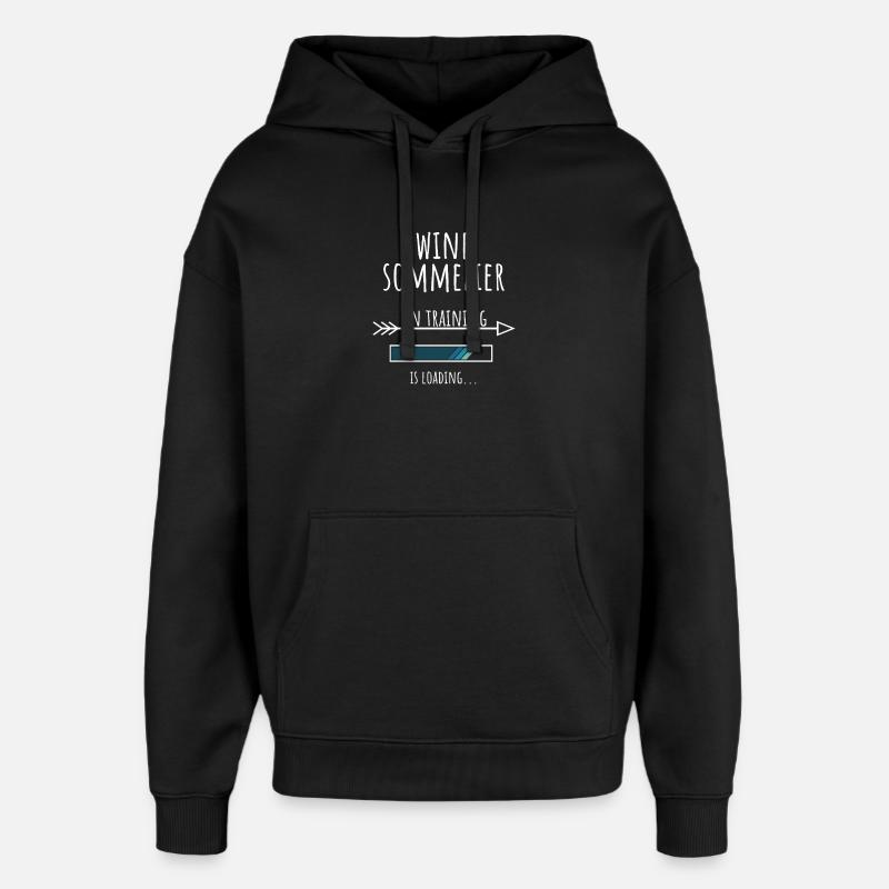 Wine Sommelier Gift Profession Training - Oversized Unisex Hoodie by Stanley/Stella - black