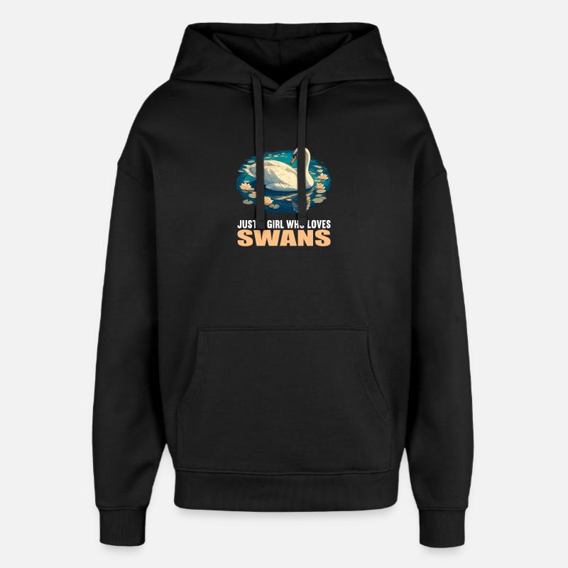 Cygnes Cygne - Sweat à capuche unisexe Stanley/Stella Oversized - noir