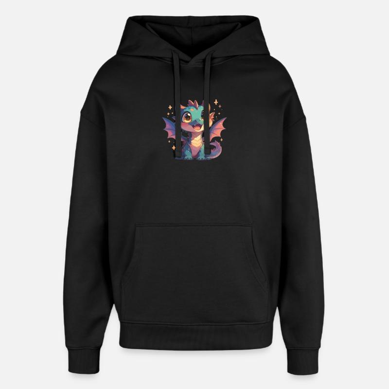 Dragon Dragon - Sweat à capuche unisexe Stanley/Stella Oversized - noir