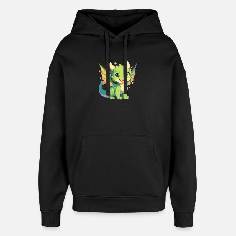 Drachen Drache - Oversized Unisex Hoodie von Stanley/Stella - Schwarz