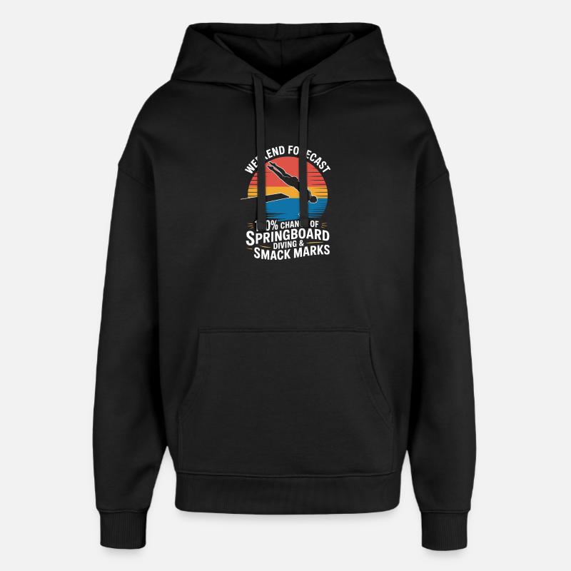 Kunstspringen Turmspringer Sprungbrett - Oversized Unisex Hoodie von Stanley/Stella - Schwarz