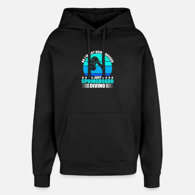 Kunstspringen Turmspringer Sprungbrett - Oversized Unisex Hoodie von Stanley/Stella - Schwarz