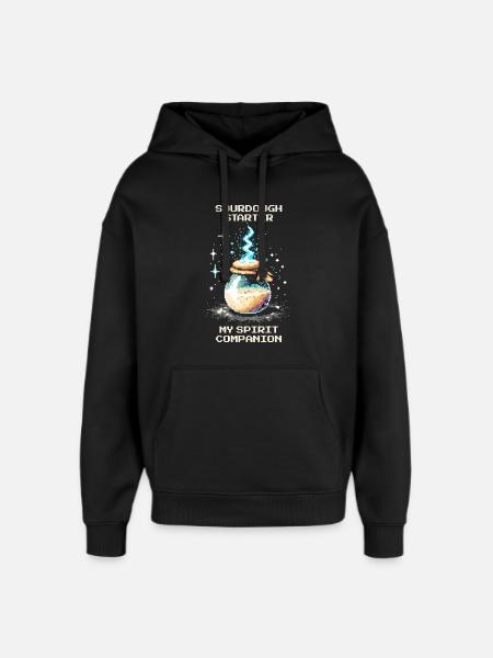 Sourdough: My soul mate | Baking bread - Oversized Unisex Hoodie by Stanley/Stella - black