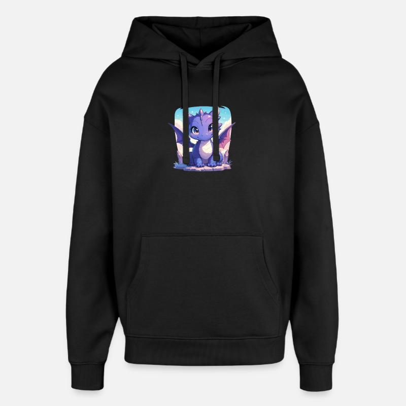 Drachen Drache - Oversized Unisex Hoodie von Stanley/Stella - Schwarz