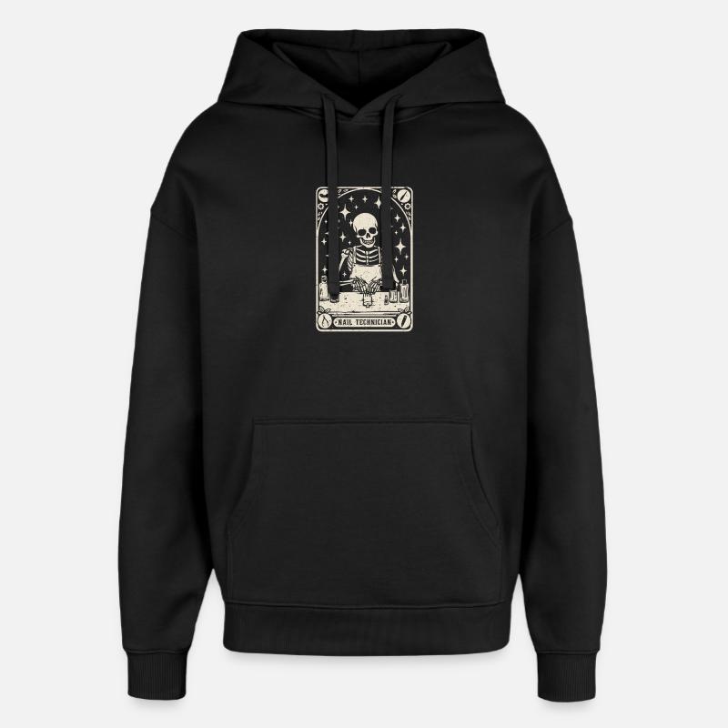 Nageldesignerin Nail Technician Tarot Card - Oversized Unisex Hoodie von Stanley/Stella - Schwarz