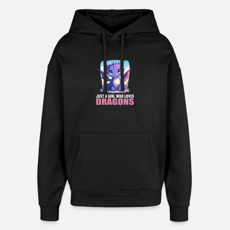 Dragon Dragon - Sweat à capuche unisexe Stanley/Stella Oversized - noir