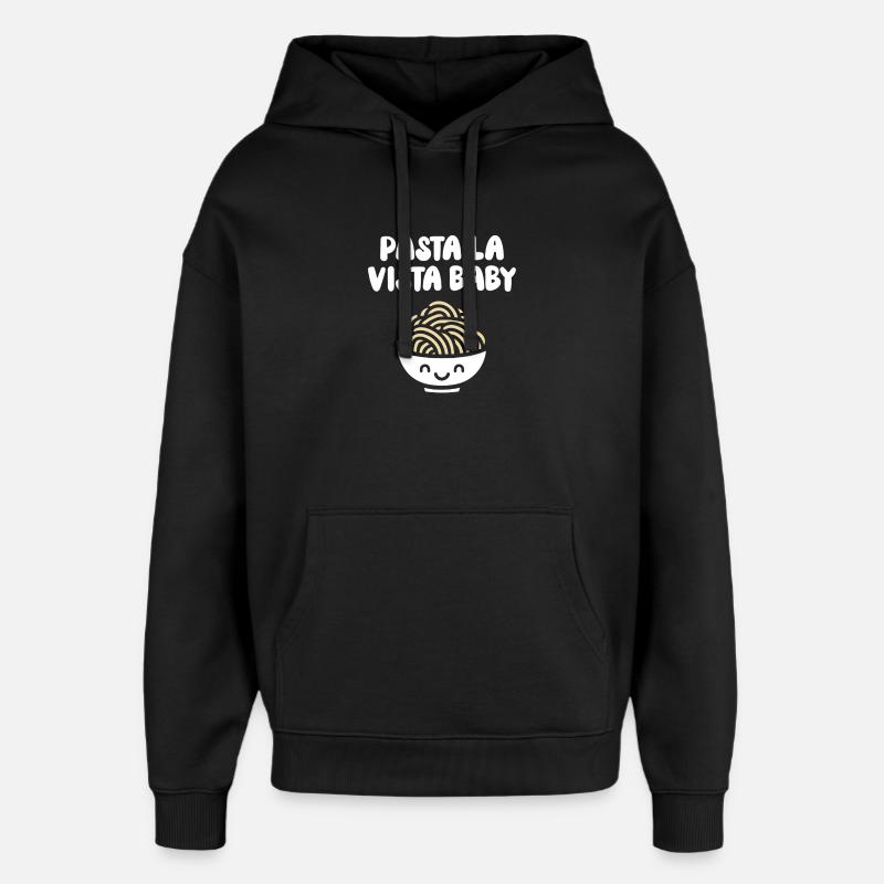 Pâtes la vista bébé - Sweat à capuche unisexe Stanley/Stella Oversized - noir