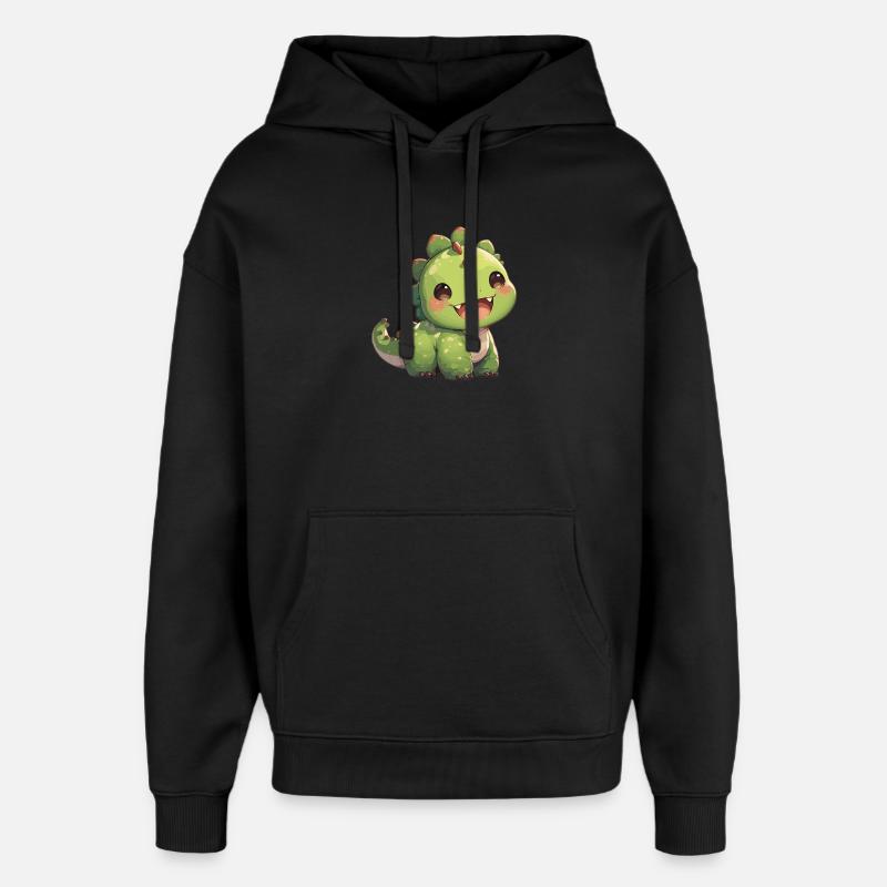 Dino Saurier Dinosaurier - Oversized Unisex Hoodie von Stanley/Stella - Schwarz