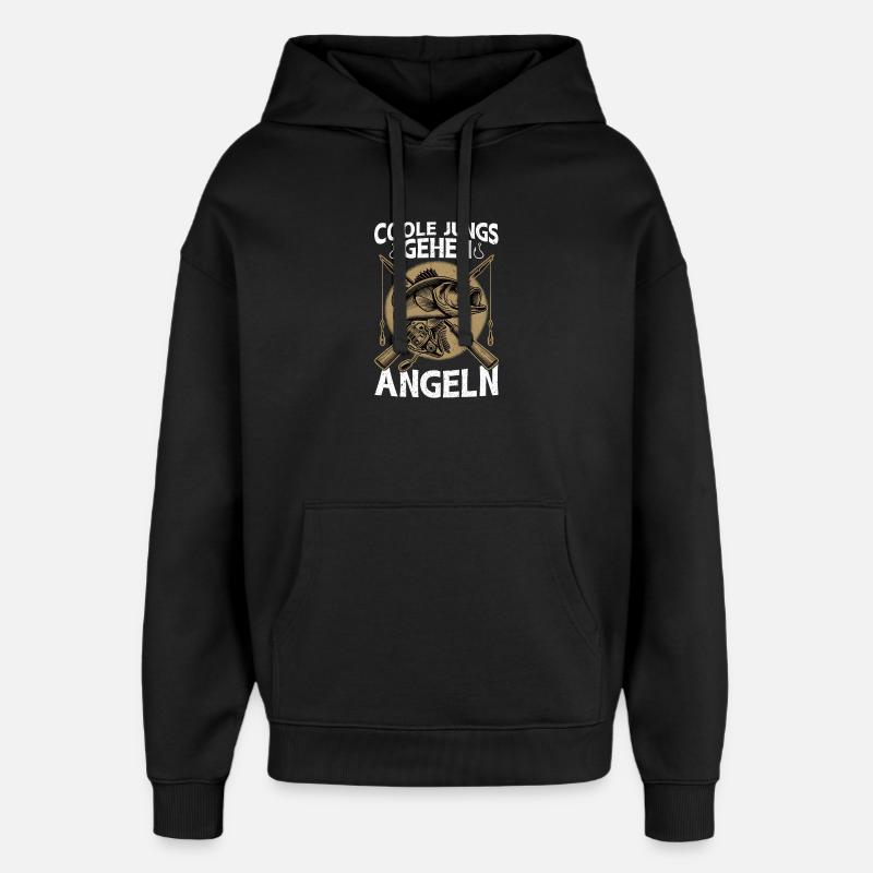 Cool Guys Marche Pêche Pêcheur Pêcheur - Sweat à capuche unisexe Stanley/Stella Oversized - noir