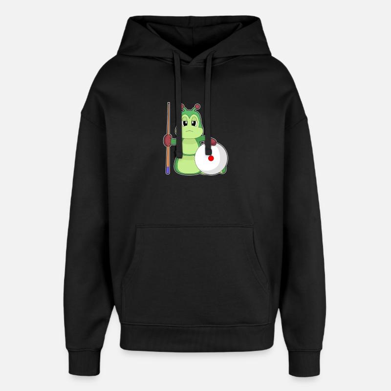 Raupe Billiard Queue - Oversized Unisex Hoodie von Stanley/Stella - Schwarz