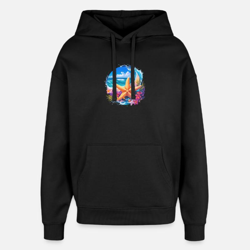 Seesterne Seestern - Oversized Unisex Hoodie von Stanley/Stella - Schwarz