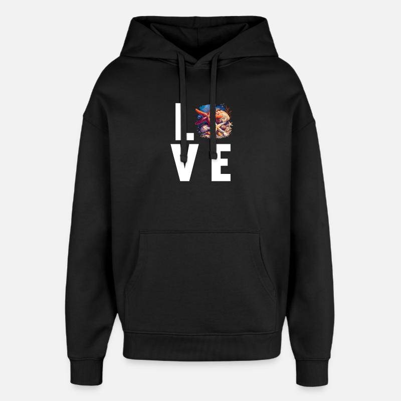 Étoile de mer Étoile de mer - Sweat à capuche unisexe Stanley/Stella Oversized - noir