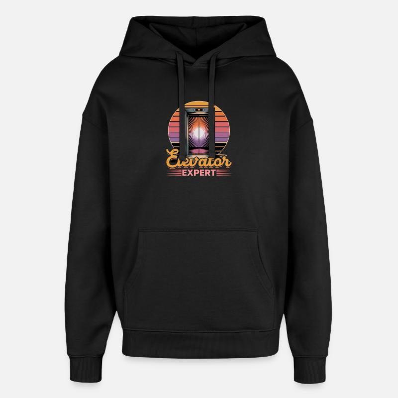 Ascenseur pour tout-petits et enfants - Sweat à capuche unisexe Stanley/Stella Oversized - noir