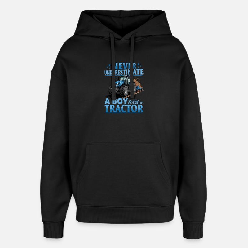Tracteur Enfants Ferme Mode de vie - Sweat à capuche unisexe Stanley/Stella Oversized - noir