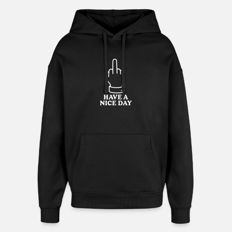 Bonne journée - Sweat à capuche unisexe Stanley/Stella Oversized - noir