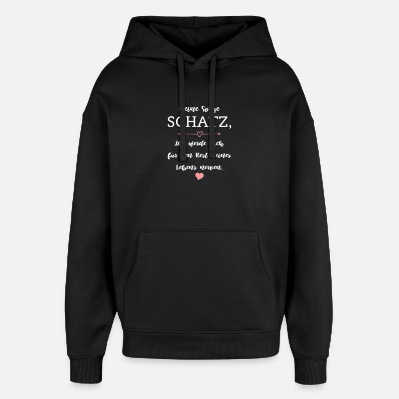 Humor Spruch Beziehung Ehe Partnerschaft - Oversized Unisex Hoodie von Stanley/Stella - Schwarz