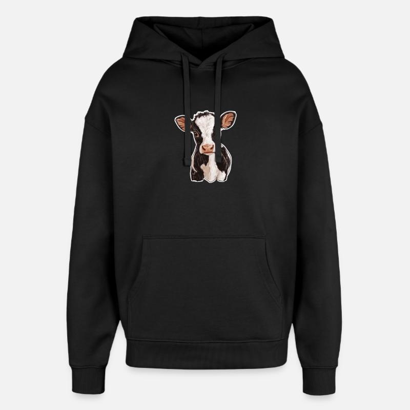 Vache - Sweat à capuche unisexe Stanley/Stella Oversized - noir
