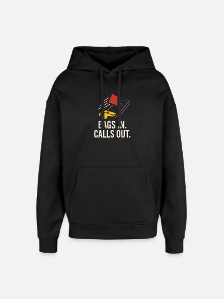 Cornhole Refere Officiel Dommer - Hættetrøje unisex Stanley/Stella Oversized - sort