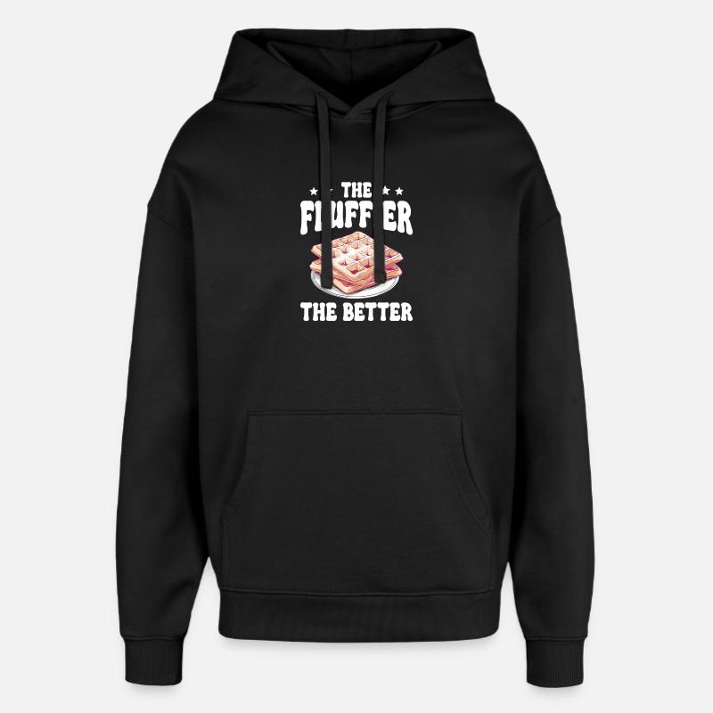 Le moelleux Les meilleures crêpes gaufrées - Sweat à capuche unisexe Stanley/Stella Oversized - noir