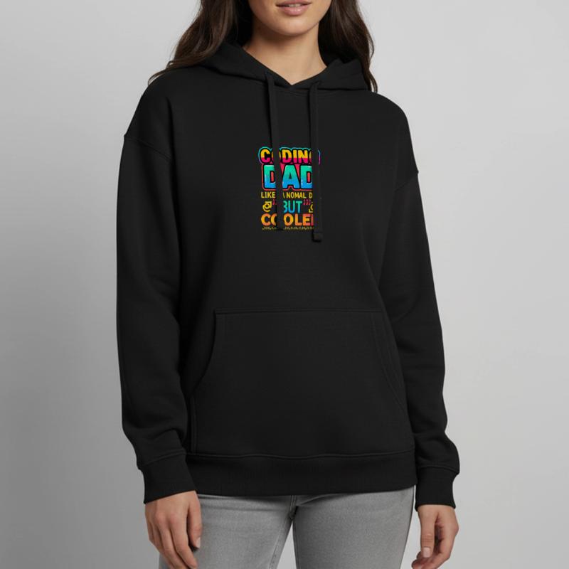 Coding Dad Cooler, Programmer  Oversized Unisex Hoodie by Stanley/Stella