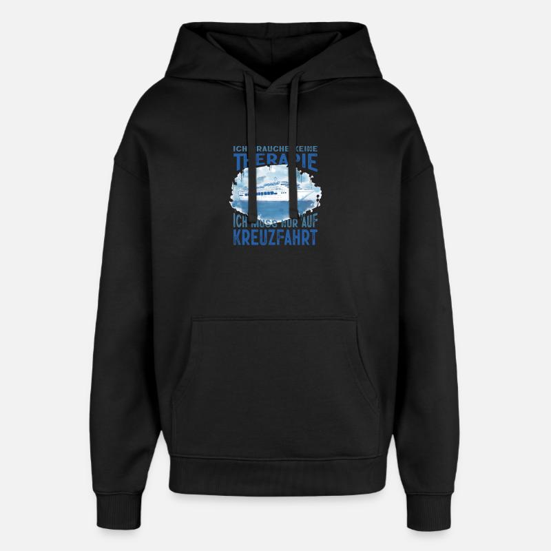 Drôle Croisière Dictons Tenues Vacances - Sweat à capuche unisexe Stanley/Stella Oversized - noir