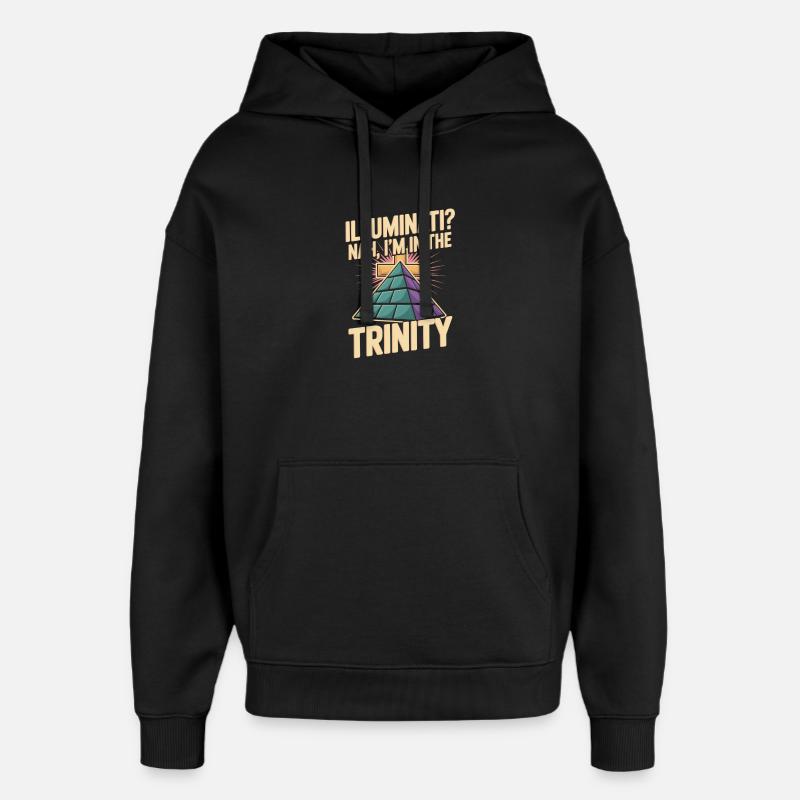 Les Illuminati chrétiens dans la Trinité - Sweat à capuche unisexe Stanley/Stella Oversized - noir