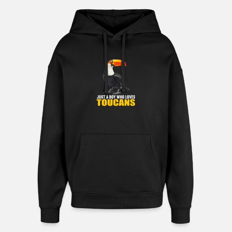 Toucans Toucan - Sweat à capuche unisexe Stanley/Stella Oversized - noir