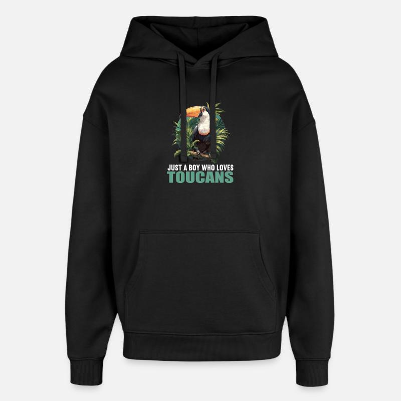 Toucans Toucan - Sweat à capuche unisexe Stanley/Stella Oversized - noir