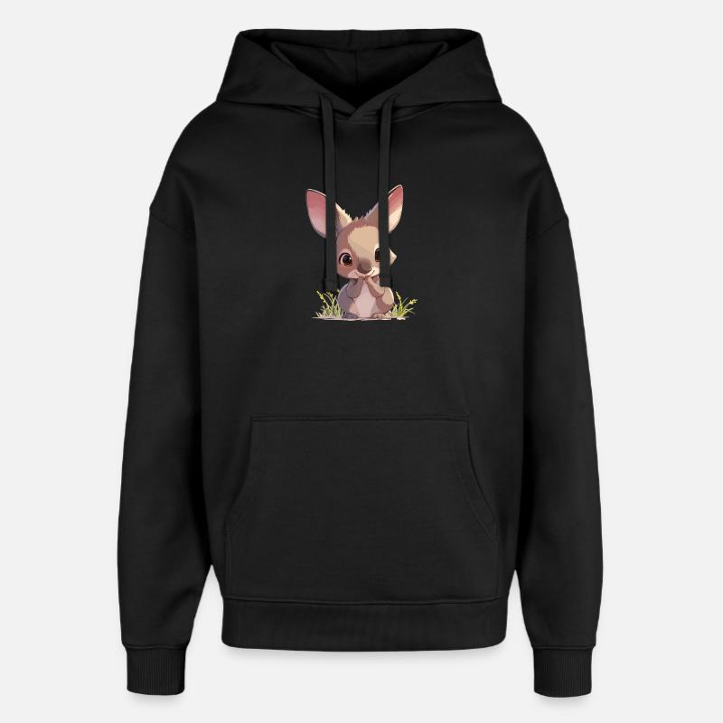 Wallabies Wallaby - Sweat à capuche unisexe Stanley/Stella Oversized - noir