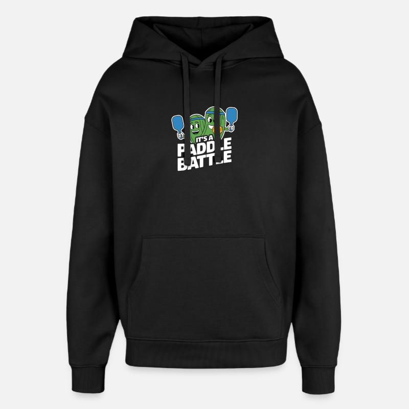 Paddleball Pickleball Cadeau Paddle Battle - Sweat à capuche unisexe Stanley/Stella Oversized - noir