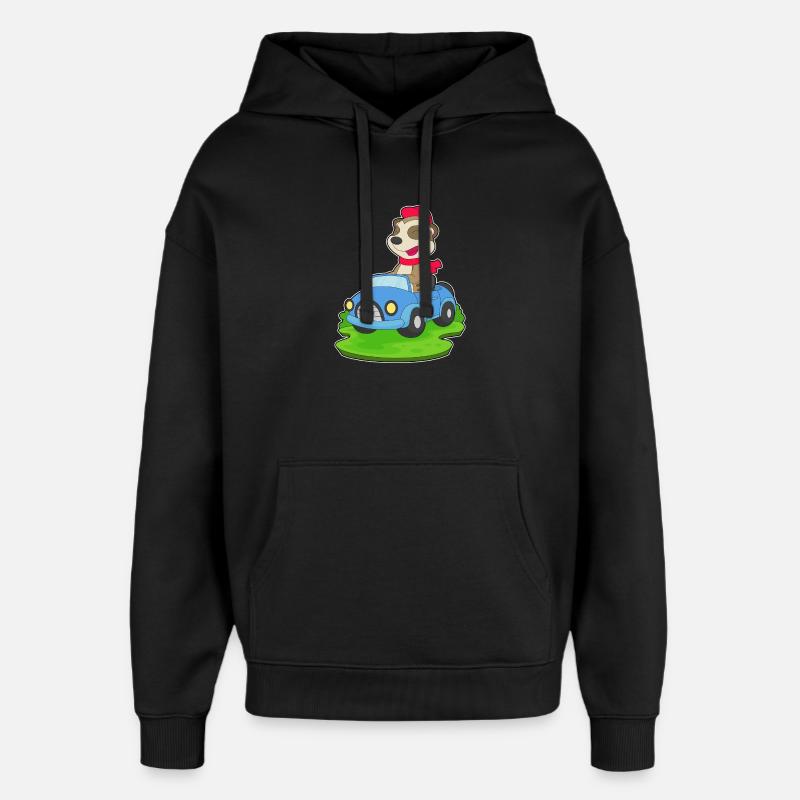 Erdmännchen Auto - Oversized Unisex Hoodie von Stanley/Stella - Schwarz