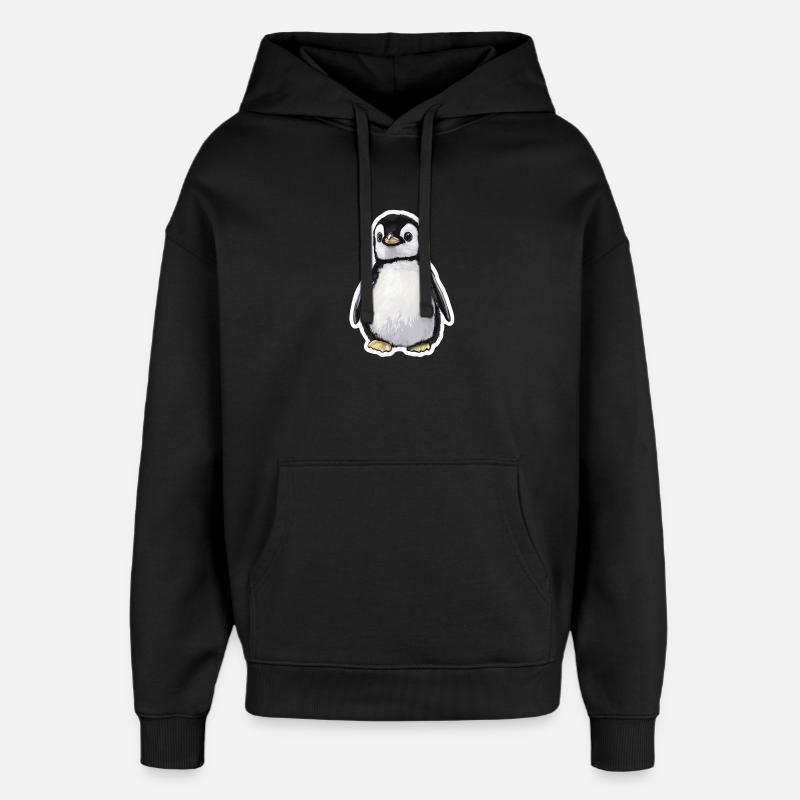 Pingouin - Sweat à capuche unisexe Stanley/Stella Oversized - noir