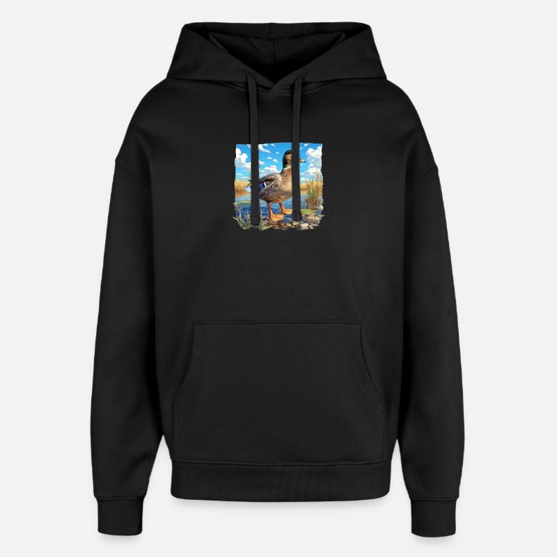 Canards Canard - Sweat à capuche unisexe Stanley/Stella Oversized - noir